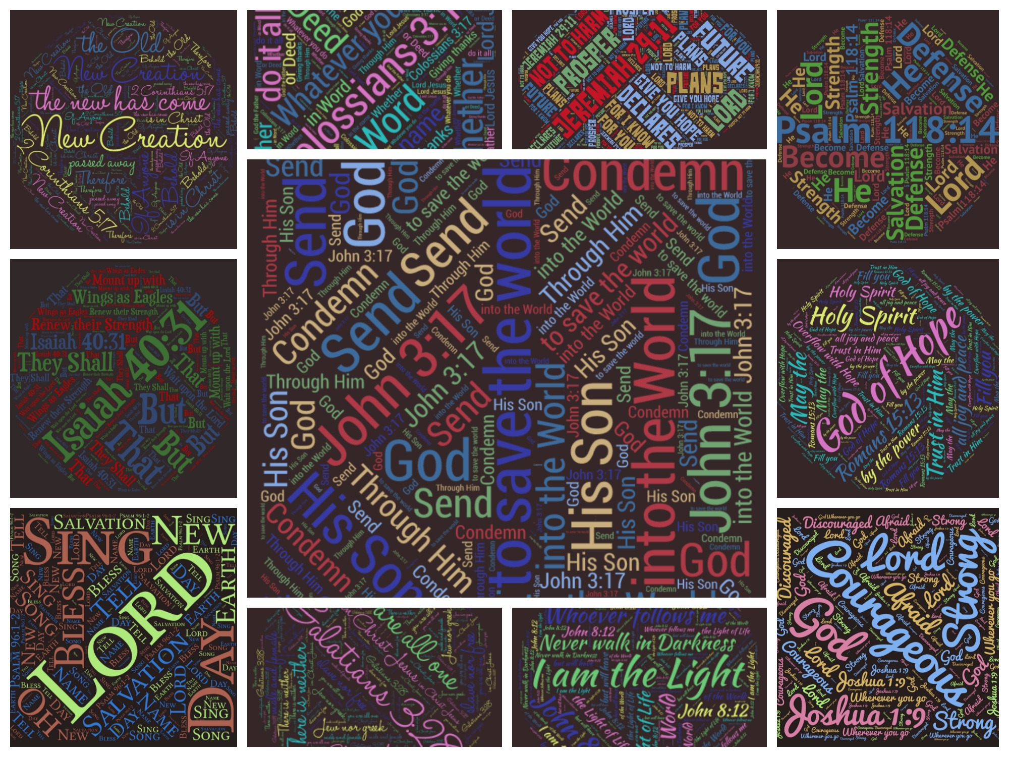 word bebbles collage